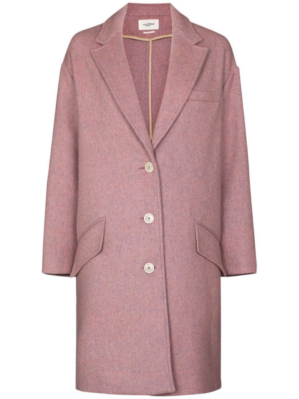 Isabel Marant Etoile Light Pink Wool-blend Coat